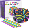 3D Sensory Activity Board for Kids – Silicone Fidget Toy Cube | Sensory Toys for Toddlers, Autism, ADHD, Anxiety | STEM Travel Toy for Boys and Girls Ages 3+