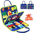 Hooku Busy Board for 1 Year Old, Montessori Sensory Toys for Toddlers 1-3, Fine Motor Learning Activities, Toddler Travel Toys, Birthday Gifts for Baby Boy or Girl