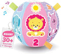 Move2Play, Hilariously Interactive Baby Ball with Music & Sound Effects | First Birthday Gift | Toddler Toy for Boys & Girls | Age 6, 9, 12, 18+ Month | 1, 2+ Year's Old (Baby Ball Pastel)