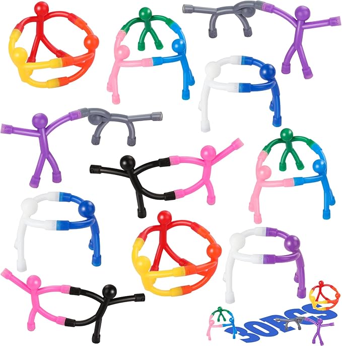 Magnetic Toys,Colourful Travel Toys,Magnetic Men,Magnet People,Fridge Magnets,Magnets for Kids,Whiteboard,Easter,Refrigerator,Office - 30Pack