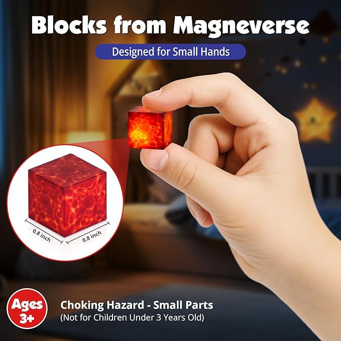 200 PCS Magnetic Blocks with Light Up Blocks - Magnetic Building Blocks, Magnetic Construction Cube Toys, STEM Sensory Learning Toys, Christmas Birthday Gifts for Toddlers Boys and Girls Age 3+