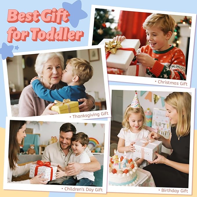 Pop Up Play Tent with Star Light：Neutral Toy for Boy Girl Birthday Gifts, Portable Ball Pit with Outdoor Carry Bag, Collapsible Kids Tent for Toddler Indoor Activity Playhouse, NO Balls(Grey)