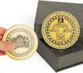 VIGIamy Fidget Toys Adults Brain Teaser Puzzles Fidget Spinners Metal Anxiety Stress Relief Toy Mind Puzzles Escape Room Game ADHD Autism Fidget Birthday Gift Gadget for Men Office Desk Toy (Brass)