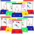 Sumind 10 Pieces Handheld Water Game for Kids Mini Water Ring Toss and Basketball Hoop Toy 90s Retro Mini Games for Goodie Bags Stuffers Birthday Return Gifts Classroom Rewards(Bright,Modern Style)