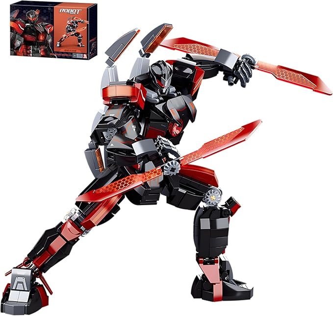 Wanderer Mech Robot Building Block Sets Dark Robot with 2 Weapons Forms Destroy Warrior City Action Mechs Model Kit Toys Gift for Adults and Kids Boys 6 7 8 10+ 585 Pieces