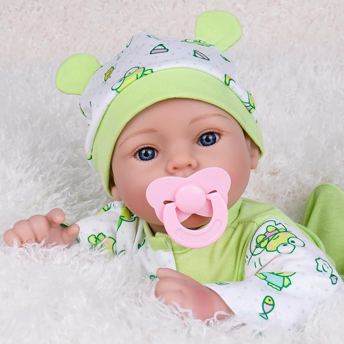 Aori Reborn Baby Dolls Boy Realistic 18 inches - Lifelike Newborn Babies That Look Real, Nice Gift Set for Kids, Parents-to-be, Grandparents