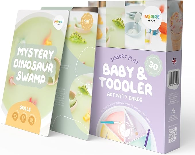 Inspire My PLAY - 30 x Baby and Toddler Sensory Play Activity Cards - Inspiration for Creative Play Activities - Sensory Cards for Babies Learning