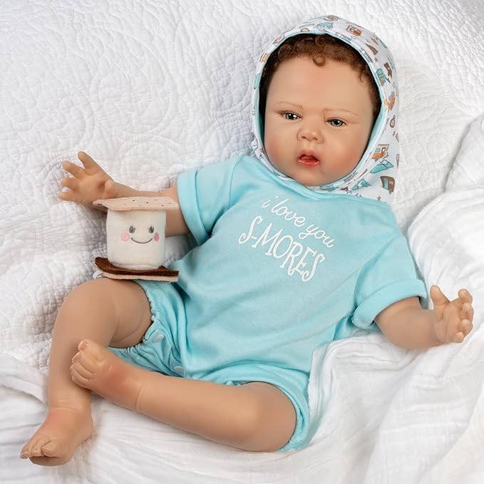 Paradise Galleries Realistic Reborn Toddler Michelle Fagan - S-Mores Collector's Doll, 20" With 7 Accessories, Special Birthday Gift Ages 3+