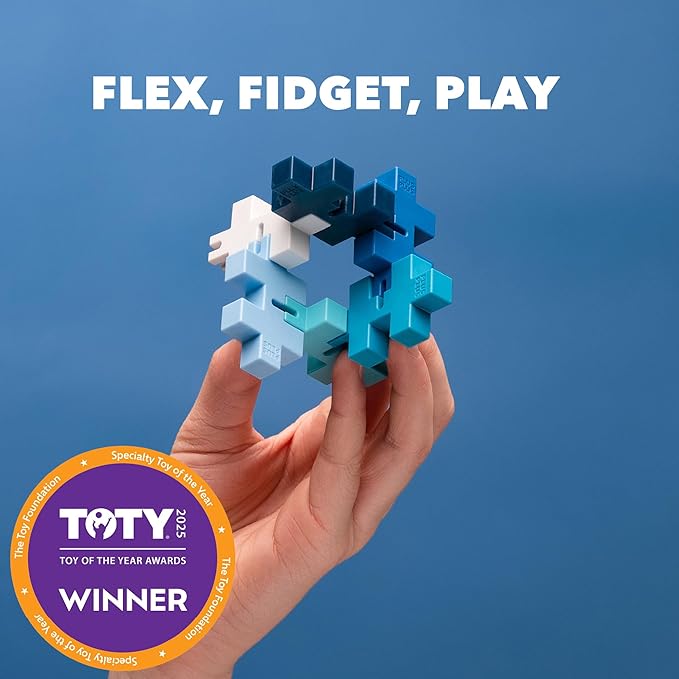 PLUS PLUS - HEXEL Waterfall - Fidget Sensory Puzzle Toy - Travel Friendly, Quiet Stress and Anxiety Relief for Kids/Adults