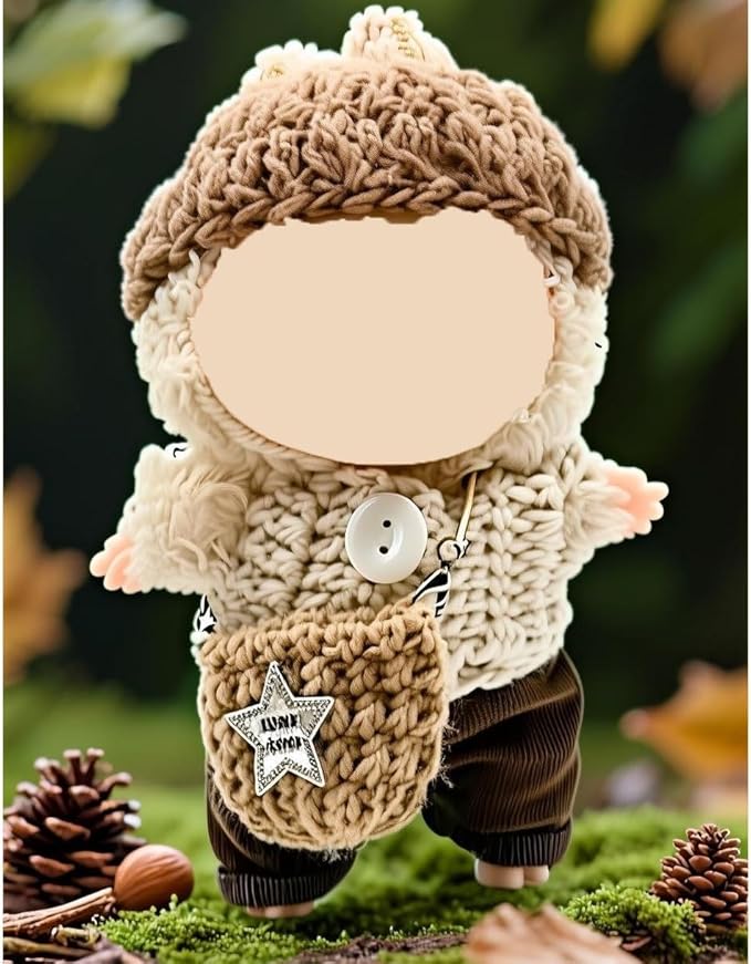 Doll Clothes Set & Outfit for Blind Box Dolls of 5.91-6.7inch (15-17cm) with Accessories Luxury Chic Stylish Adorable Cute Unique Style of Dolls Clothes for Dress up 4 Pieces (No Doll) (E)