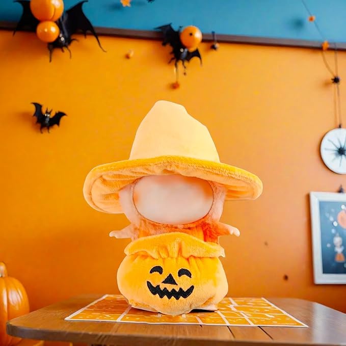 17cm Doll Clothes Set,2 Piece with Cute Pumpkin Dolls Outfits for a Spooky Halloween Dressed-Up Look, Fashion Handmade Accessories for Dolls (Doll Not Included) Halloween Pumpkin Set