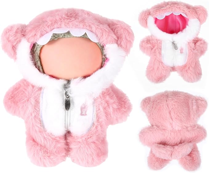 17cm Doll Clothes,Outfits for Clothes Set,Plush Shark Outfit and Clothes Accessories for 6.7 Inches Doll Clothes,Faking Animal Outfit Jumpsuit,Cute Dress Up Clothes Accessories for Dolls