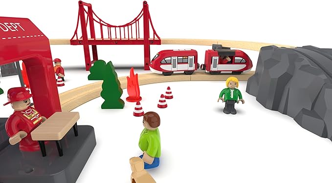Motorized Locomotive for Wooden Track, Battery Operated Train Toys for Toddlers, Magnetic Set Compatible With Thomas, Brio, Chuggington, Electric for Kids Age 3 and Up