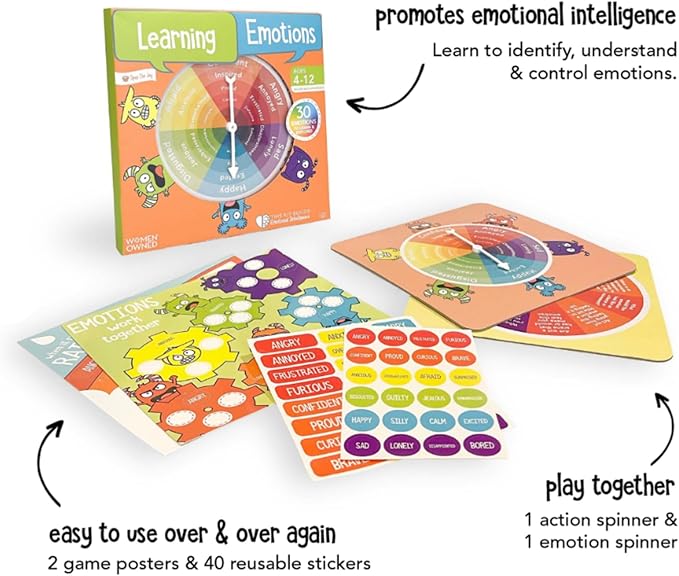 Open The Joy Learning Emotions Toolkit: Explore Emotions with a Unique and Engaging Sticker Game for Children - Ages 5 Years & up