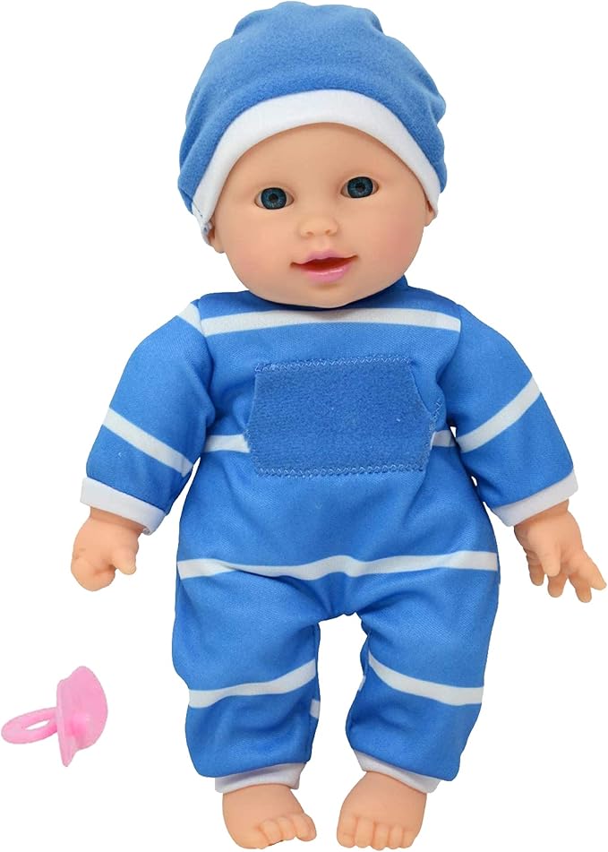 The New York Doll Collection 11 inch Soft Body Baby Doll in Gift Box - 11" Baby Doll Toy for Kids, Boys, Girls and Toddlers - Baby Doll Pacifier Accessory Included
