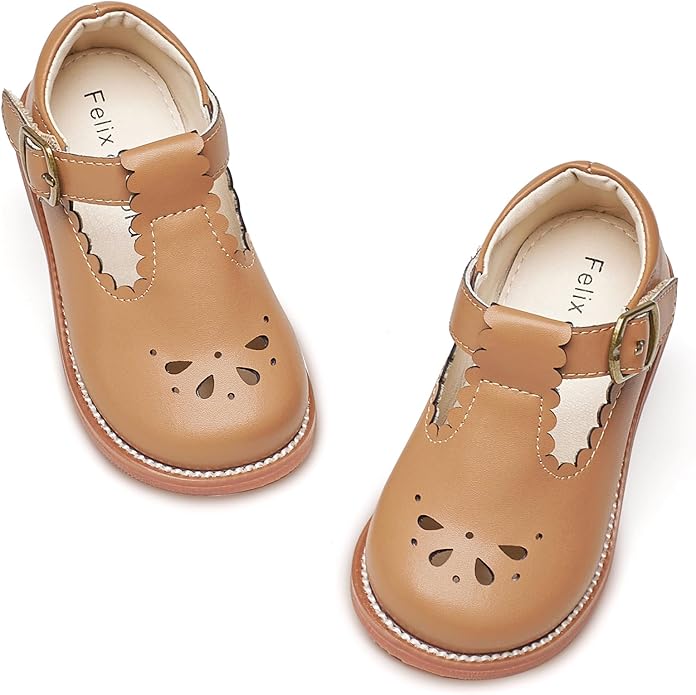 Felix & Flora Toddler Little Girl Mary Jane Dress Shoes - Ballet Flats for Girl Party School Shoes