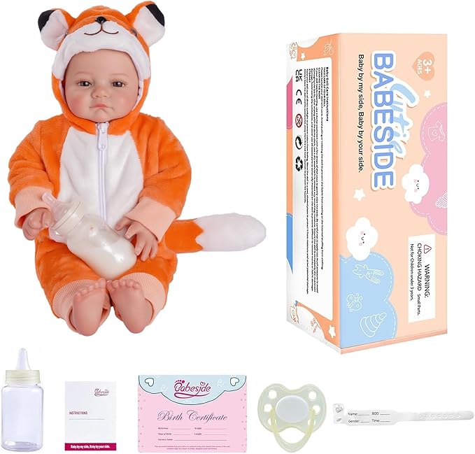 BABESIDE Baby Dolls 15-Inch Baby Dolls–Lightweight Soft Body Realistic Baby Doll Cute Smiling Lifelike Newborn Doll for Dress Up Play–5 Great Perceived Value for 3+ Year Old Girl Gift