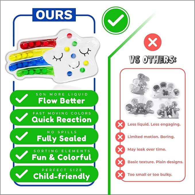 Sensory Toys for Toddlers Travel Toys Color Sorting Matching Montessori Squishy Toy for Toddler Car Activities Calm Down Preschool Toy 4 Vibrant Fine Motor Skills Color Sorting Game for Kids Gift