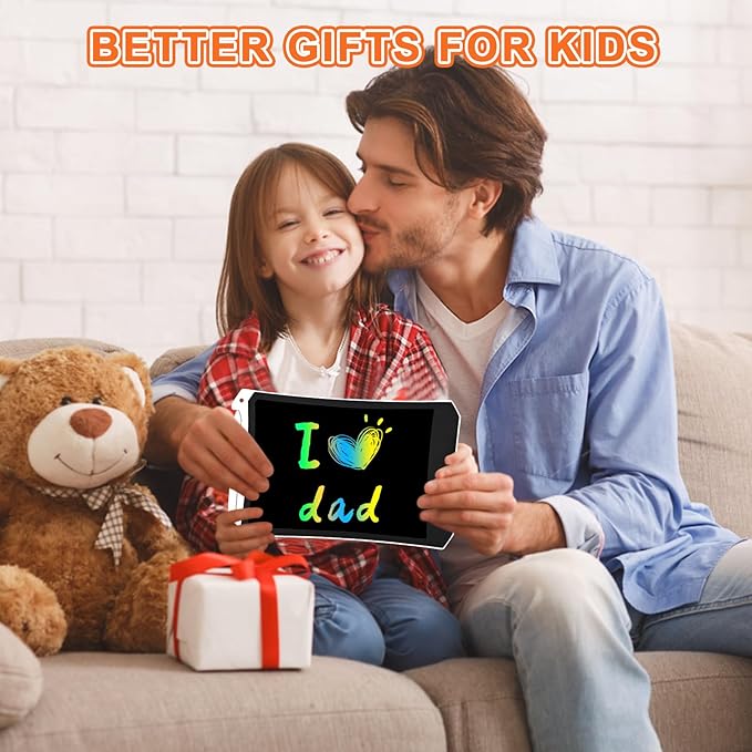 cimetech LCD Writing Tablet, 2 Pack Toddler Kids Toys, 8.5 Inch Drawing Pad, Travel Essentials Airplane Toys Road Trip Activities, Birthday Gifts for Girls Boys Age 3-8, Black and White