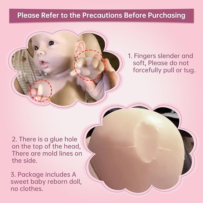 YIQI 18.5 inches Full Silicone Newborn Baby Doll not Vinyl Soft Silicone Baby Lifelike Reborn Doll Present Collectible Washable (Wheaten Color)