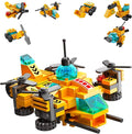 136-Piece Urban Engineering Building Blocks Set - Build 7 Cool Models: Construction Airplane, Vehicles, Submarine & More | STEM Toys for Kids Ages 6-12 | Creative Gift for Boys & Girls