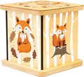 Wooden Piggy Bank for Kids and Adults, Personalized Gift Handmade in USA by BloomOwl, Custom Piggy Bank, Personalized Banks for Kids, Gifts for Baby Boys and Girls (Woodland Friends) (Woodland- Fox)