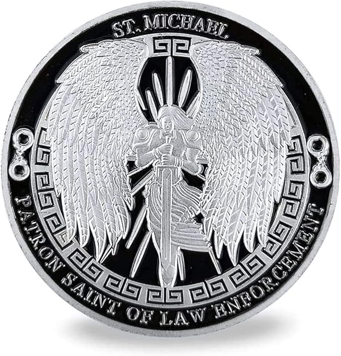 The Archangel Michael Challenge Coin Police Military Hero's Coin (Pack of 6)