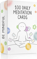 BEST 100 Daily Meditation Cards | Anxiety Relief Item for Relaxation | Self Care Kit for Stress Relief | Perfect Mindfulness Gift For Teens & Adults | Advance Beyond Positive Affirmations