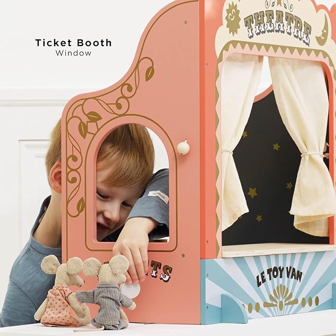 Le Toy Van – Wooden Tabletop Puppet Theatre | Imaginative Play Theatre - Suitable for Ages 3+ Years