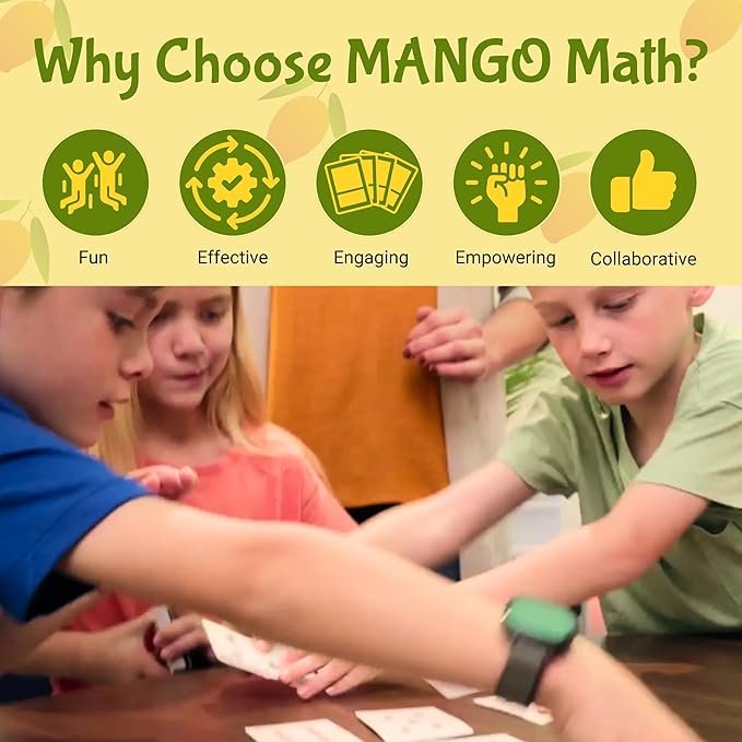 MANGO Math - Playing Cards - Educational Card Game Set of 12 Decks - Fun Learning Cards for Kids - Classroom Activities - Facts Practice Cards - Elementary School Teaching Materials