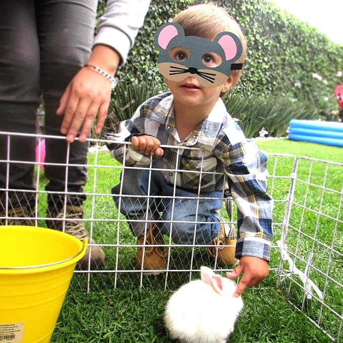 CiyvoLyeen Party Animals Felt Masks Jungle Farm Forest Animals Theme Birthday Party Favors Party Supplies for Boys or Girls