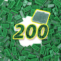 MALEKO Money Tiles Bank Bill Accessories, 200 Pieces 100-Dollar Green 1x2 Tiles, Bulk Building Toy Parts, Compatible with All Major Brands