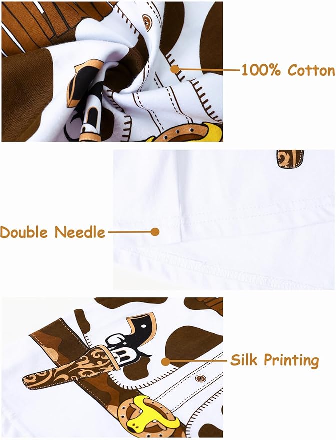 A&J DESIGN Pure Cotton Printed Pjs for 2-14 Years Kids, 2-Piece Long-Sleeved Pajamas Set