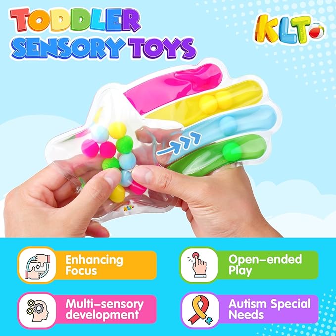 2 PCS Color Sorting Sensory Toys for Toddlers: Quiet Calm Down Corner Supplies for Kids - Fine Motor Matching Game for Preschool Learning Activities - Classroom Autism Sensory Products for Kids 3+
