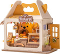 DIY Mini House Building Teddy Miniature Kit Breadbox, Miniature Lifestyle Bookshelf Decoration, Cute Craft Kits for Women or Girls 14+, Kawaii Gifts Hobbies for Crafters (Teddy's Breadbox)
