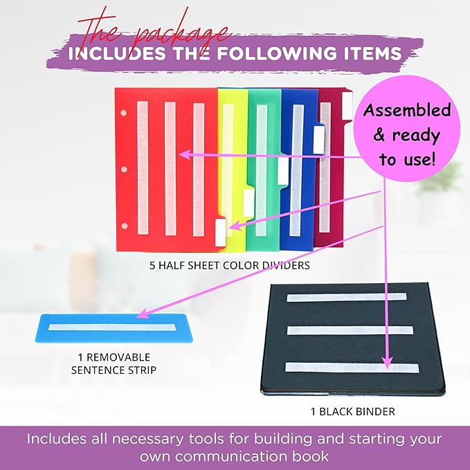 Smile4autism Small 7x9” Tools Perfect to Keep Your Loose Visual Picture Cards Organized. Autism, ABA, ADHD, Language & Apraxia Aspergers