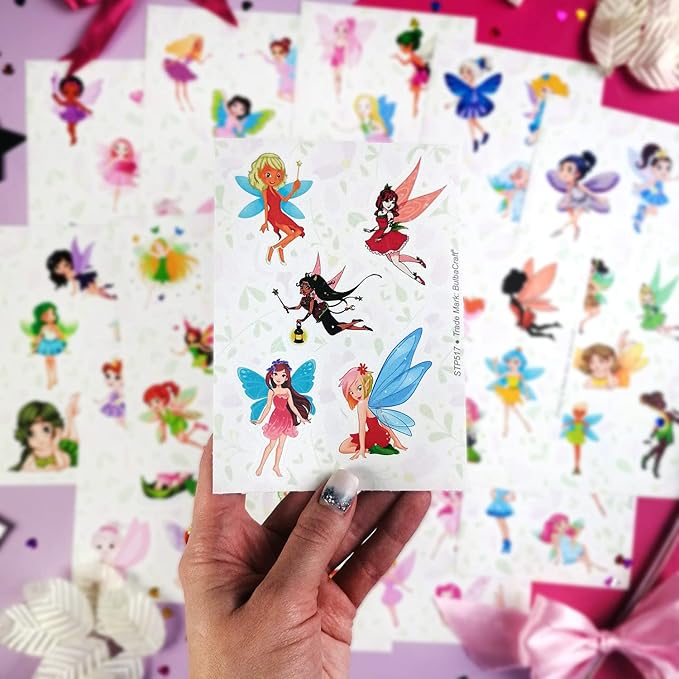 BulbaCraft Fairy Stickers and Decals for Laptop, Fairy Decorations for Birthday Party, Gifts for Women & Men