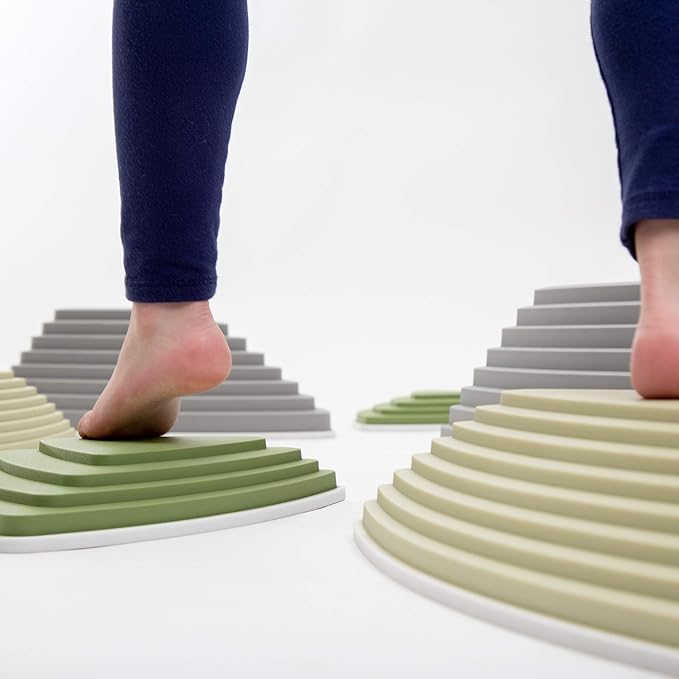 JumpOff Jo - Rocksteady - Balance & Coordination Enhancing Blocks and Stepping Foam Stones, Sensory Toys for Kids - Indoor and Outdoor Obstacle Course