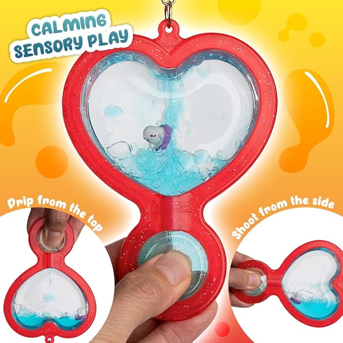 Goonameez, Hand-Held Sensory Toy with Floating Characters, Mesmerizing Water Mix Fidget Toy – Collect All 6 Unique Shapes for Squishy Fun, Perfect Travel Toy! (Booboo)