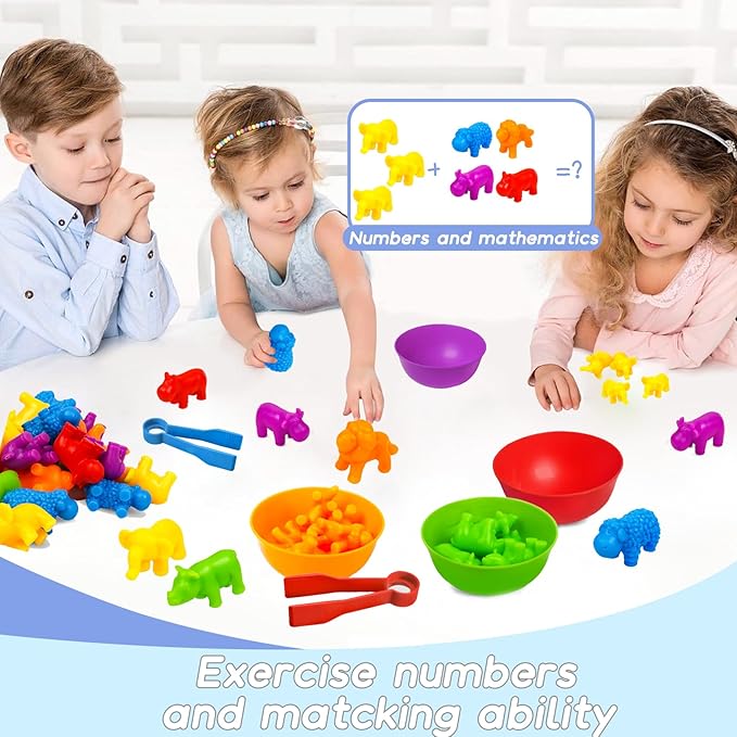 Skrtuan Counting Animal Montessori Toys for Kids 3-8 Years Old - Preschool Learning Activities with Sensory Math Games, Toddler Educational Gift for Boys & Girls Ages 3-5 Birthday