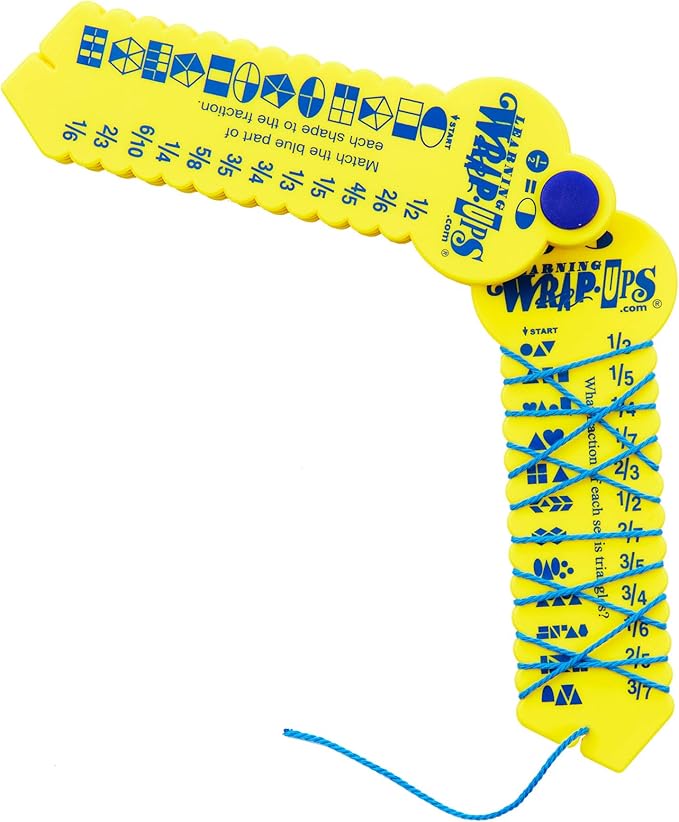 Learning Wrap-ups Fraction Keys - Self Correcting Math Tool for Kids Grade Level 2-6