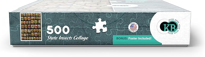MyPuzzle Collage: State Insects Poster, Vol.1 - Premium 500 Piece Jigsaw Puzzle for Adults