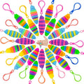 bairimeng 24 PCS Sensory Slug Toys, Articulated Stretch caterpillar toy, Anxiety Relief fidget Slug toy, Novelty Party Favors for Kids.