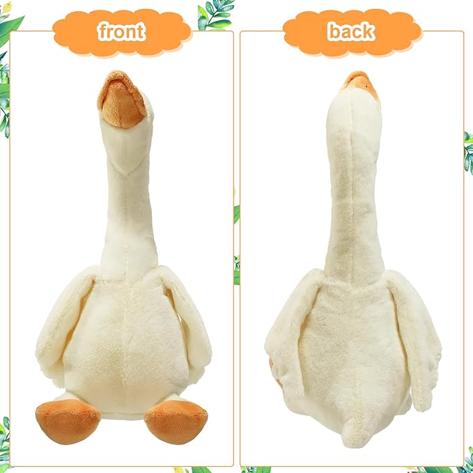 Sosation 3 Pieces 19.7'' Silly Goose Plush Stuffed Animal Toy,Swan Stuffed Animal,White Fluffy Cute Goose Funny Duck Plush Swan Toys Gifts for Kids Home Birthday Favor
