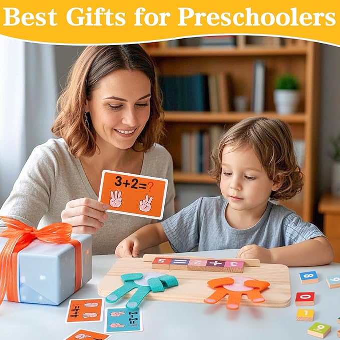 2 in 1 Montessori Toys for 2+ year old,Math Games for Kids 5-7,Math Manipulatives Preschool Learning Activities Kindergarten Classroom Must Haves Number Blocks Educational Toys for Toddlers 3 4 5 6 7
