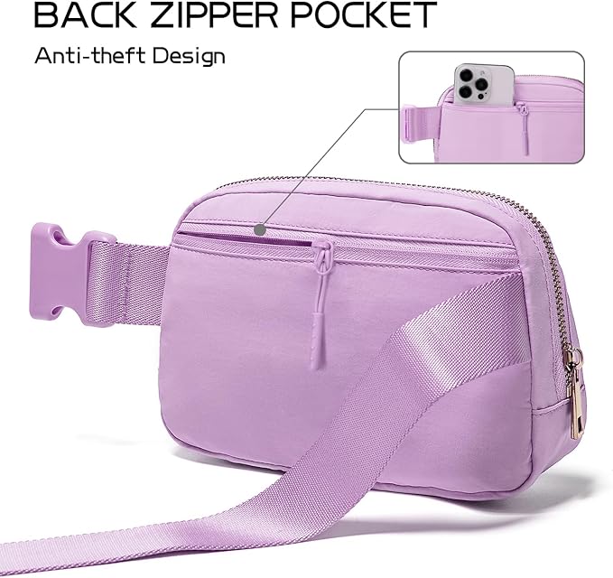 Gitus Gifts for 8 9 10 11 12 Year Old Girls Belt Bag Fanny Pack Crossbody Bags with Initial Letter Patch Cute Stuff Birthday Gifts for Teen Girls Women Personalized Trend Stuff (Lavender-Z)