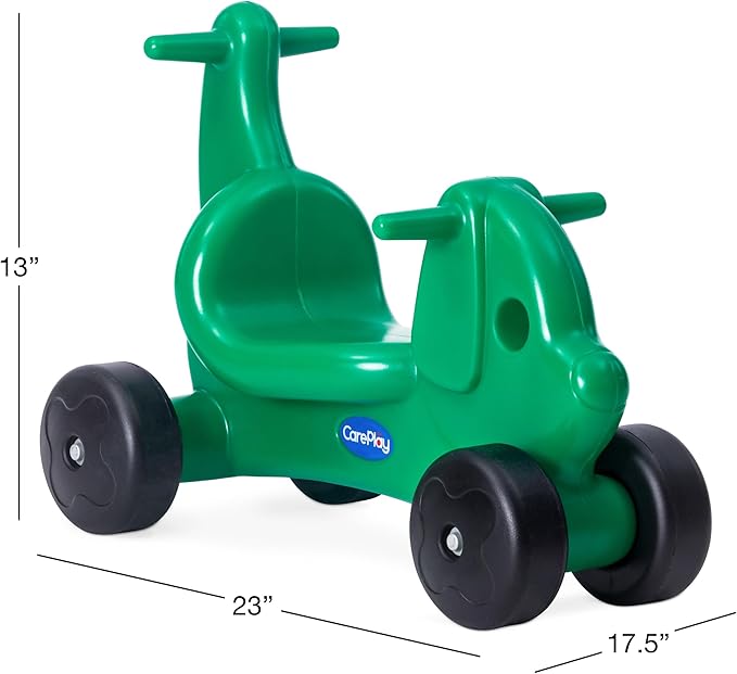 CarePlay Puppy Ride-On Toy, 2-in-1 Design with Push Handles, Walker & Ride-On Toys for Toddlers, 1-3 Year Old Boys & Girls, Durable Polyethylene Body, 4-Pack Blue, Red, Green, & Purple