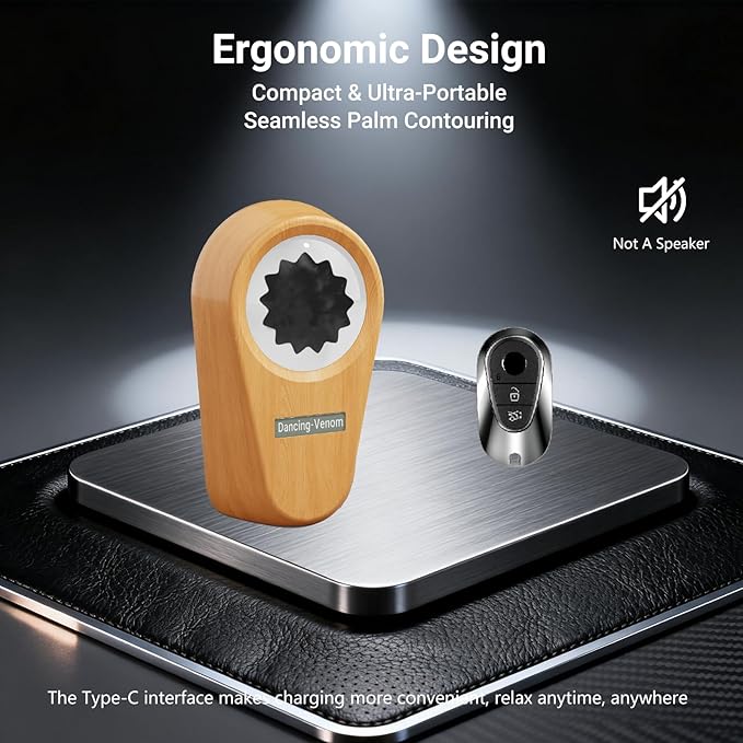 Ferrofluid Sound Visualizer, Dancing Ferrofluid Speaker Music Mate, Audio Visualizer Desk Art with Lamp, Cool Science Decor Gifts for Friend - Desk, Bedroom & Office Display (No Speaker) (Car-Key)