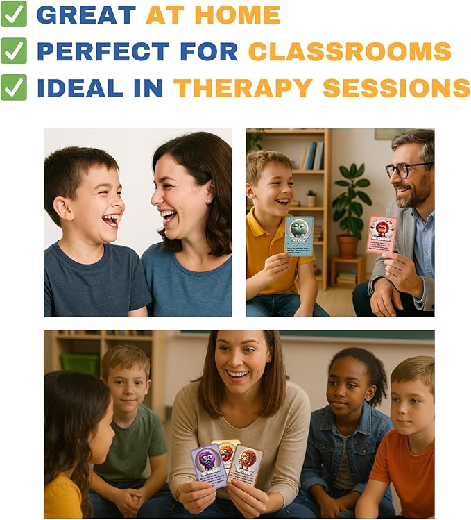 Feelings Explorer – 60 Emotion Cards for Kids Ages 7+ | Social Emotional Learning Game with Questions & Activities | SEL Tool for Parents, Teachers & Therapists | Bonus Cards Included