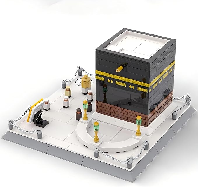 Islamic Mosque Kaaba Architectural Model Building Block Sets Muslim Bricks Toy Hajj Kit Eid Gifts for Kids Adult 446 Pieces